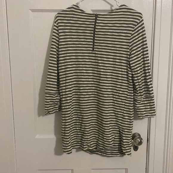Merona green and white striped shirt - Picture 2 of 5